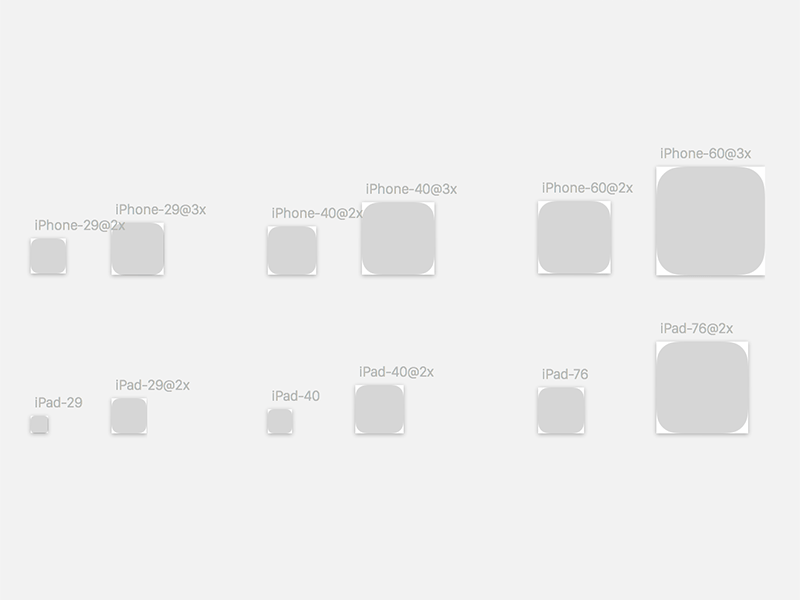 iOS8 App Icon Template Sketch Resource